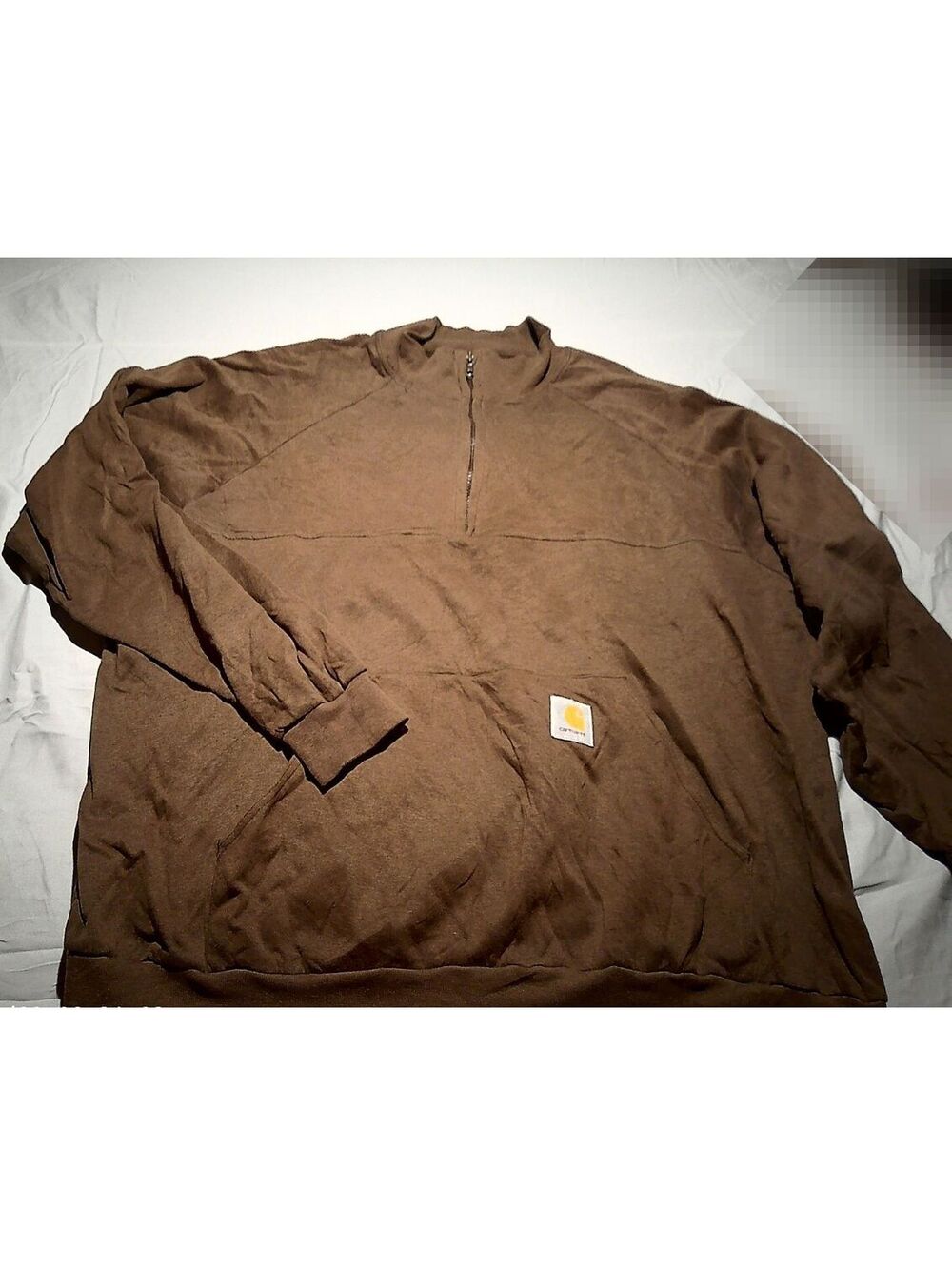 Vintage Carhartt Brown 1/4 Zip Pullover Mens XL Workwear